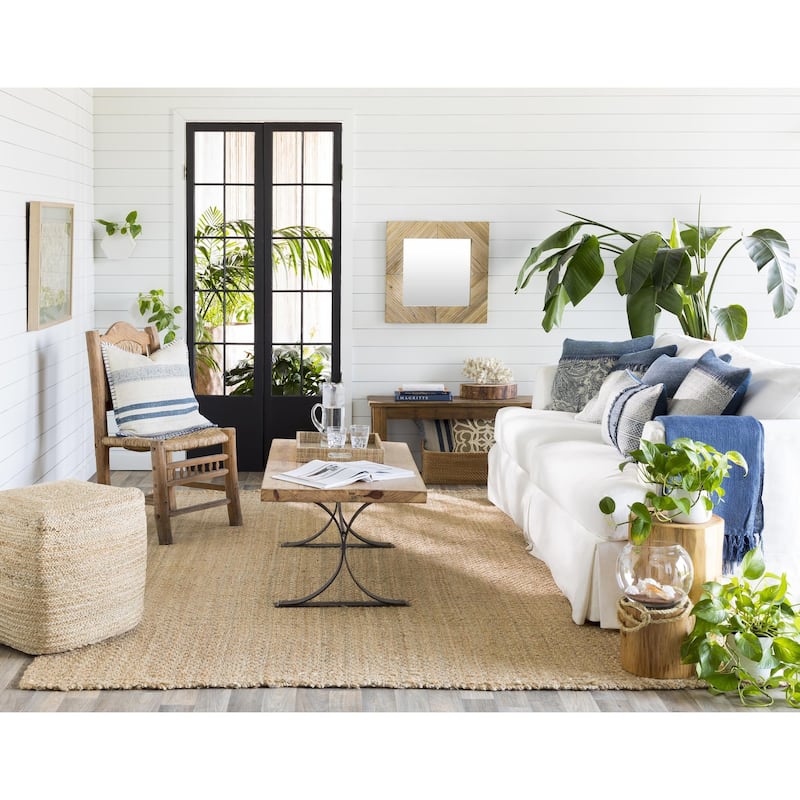 Livabliss Jute Woven Casual Solid Area Rug - Beige - 6' x 9'