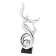 preview thumbnail 2 of 8, Silver Ceramic Dancing People Decorative Sculpture