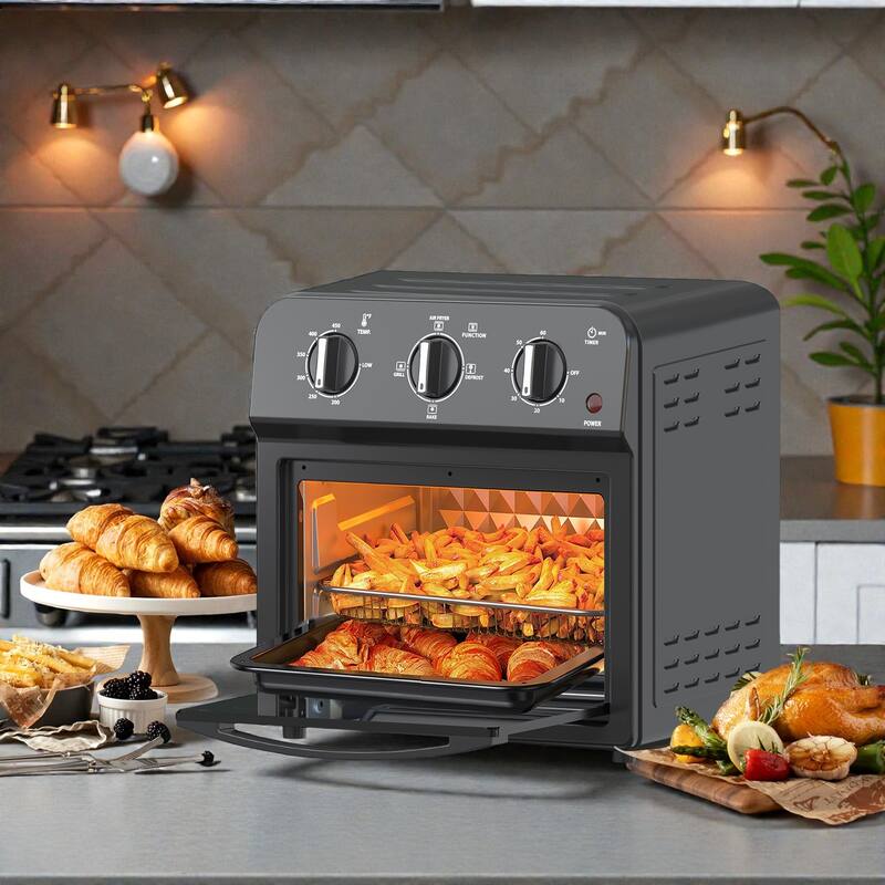 13QT Air Fryer Toaster Oven Combo, 7-in-1 Convection Countertop Oven with 360° Hot Air Circulation
