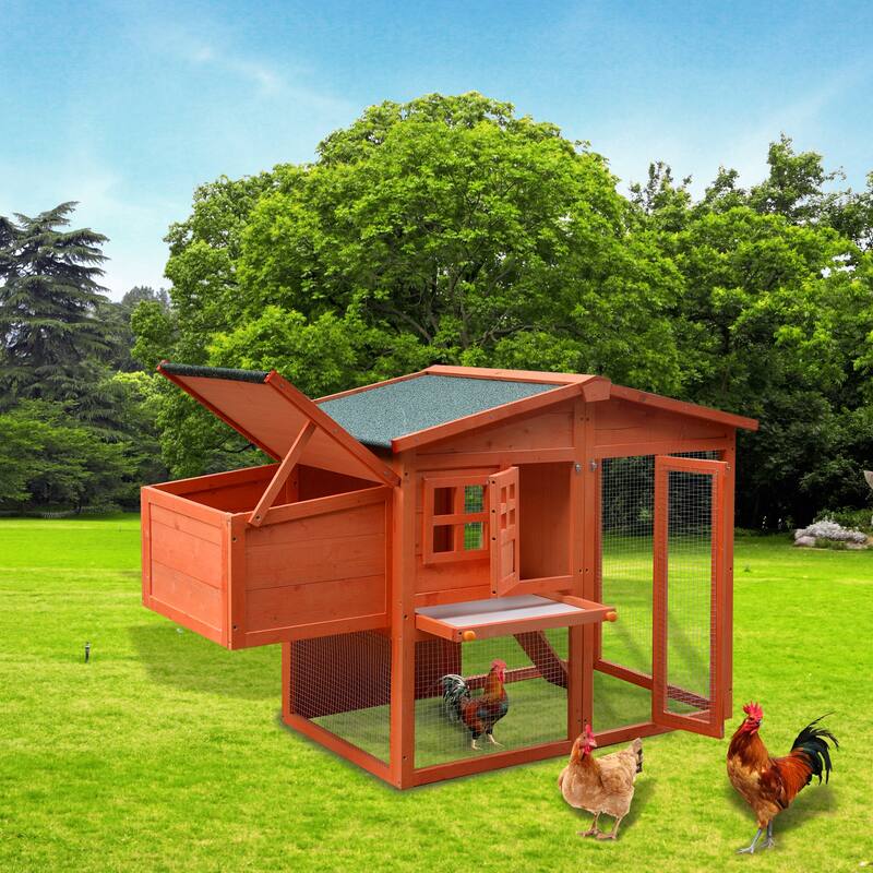 Wooden Chicken Coop Waterproof with Removable,Nesting Box