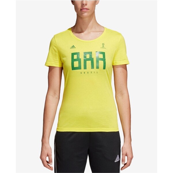 yellow adidas shirt womens