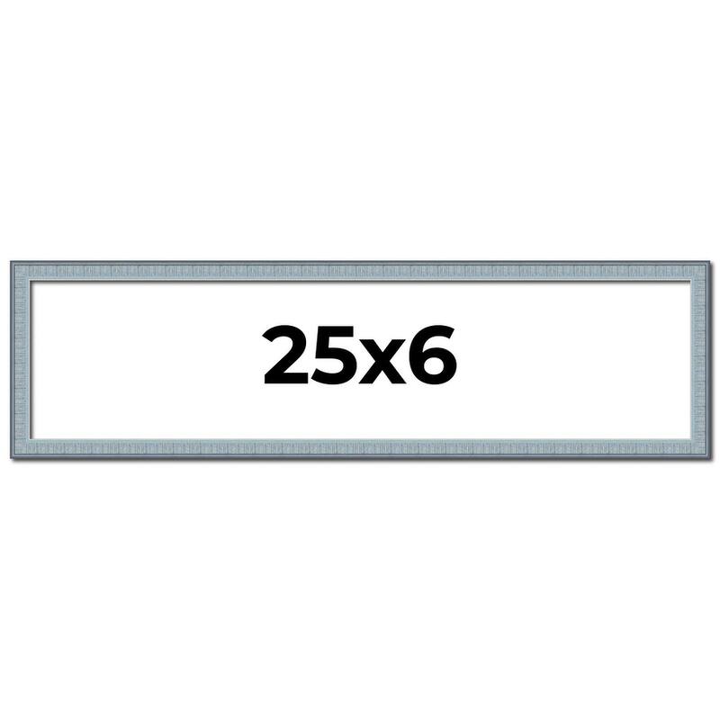 25x6 Frame Rustic Sky Blue Solid Wood Picture Frame | 0.75 Inch