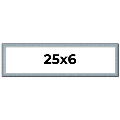 25x6 Frame Rustic Sky Blue Solid Wood Picture Frame | 0.75 Inch