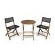 preview thumbnail 18 of 22, Hillside Outdoor Acacia Wicker Bistro Set by Christopher Knight Home - N/A