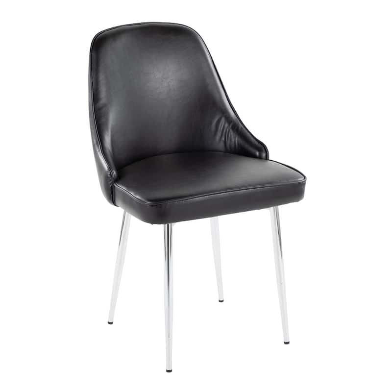 Silver Orchid Naldi Faux Leather Dining Chair - Set of 2