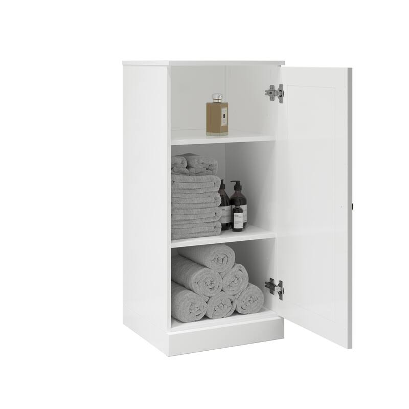 Palace Imports Solid Wood Bathroom Storage Cabinet, Raised Panel Door, Adjustable Shelves