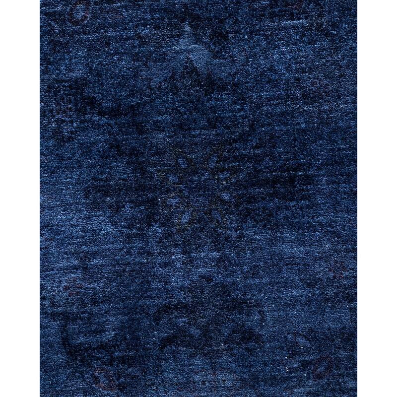 Contemporary Overdyed Wool Hand Knotted Area Rug - 6' 0" x 9' 0"