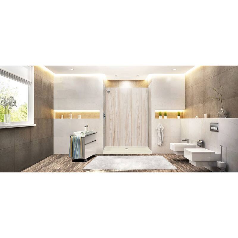 Transolid Expressions 60-in X 32-in X 96-in Glue to Wall Shower Kit - 32" x 60" x 96" - 32" x 60" x 96"