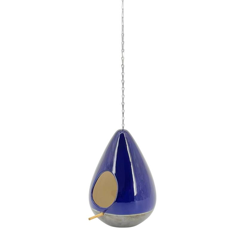 Ceramic 10-Inch Teardrop Birdhouse