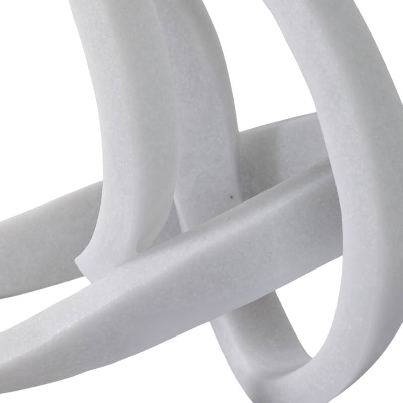 White 16x12 in. Resin Novelty Abstract Knot Sculpture - 15.5"