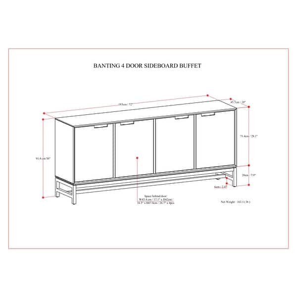 WYNDENHALL Devlin SOLID HARDWOOD & Metal 72 inch Wide Rectangle Modern ...