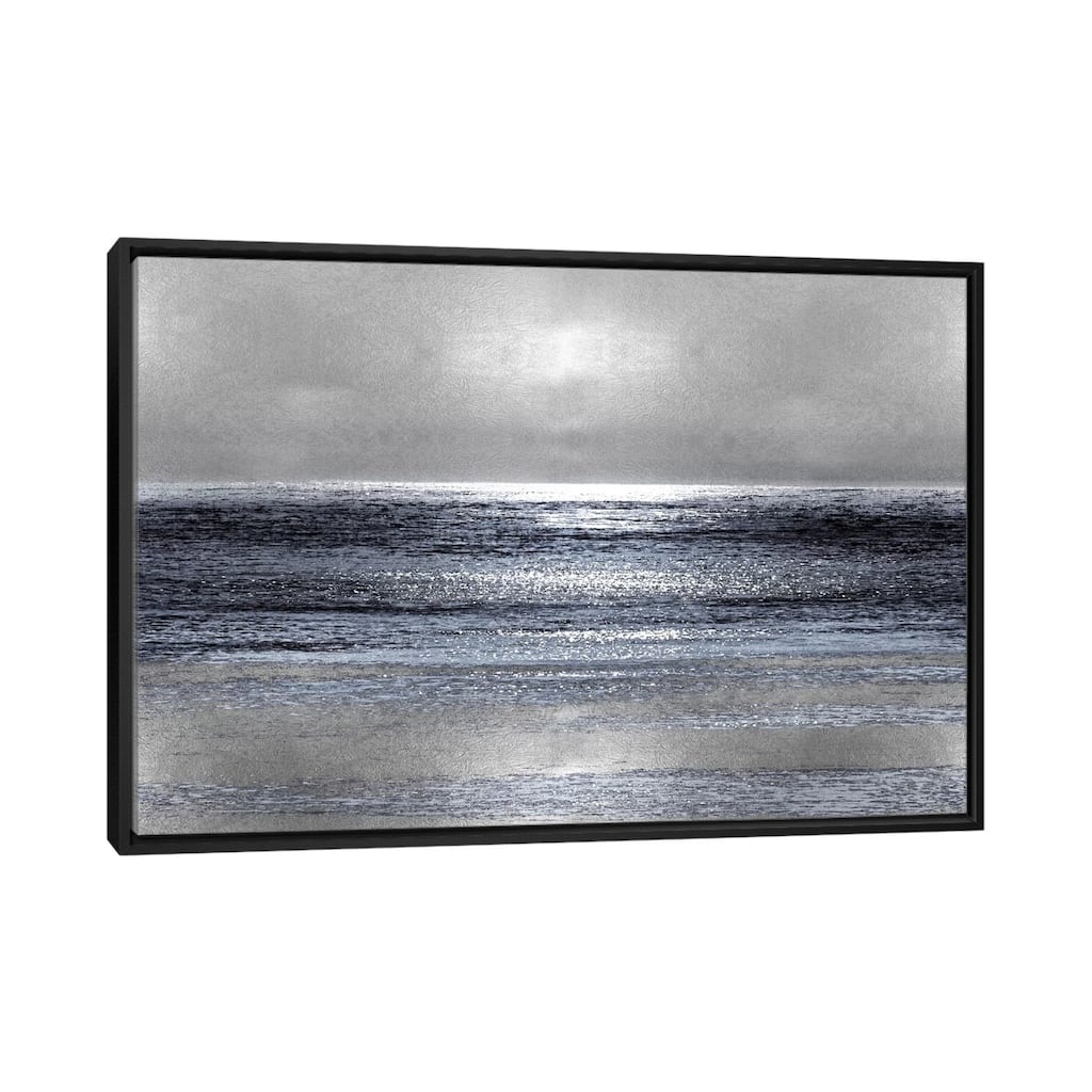 iCanvas "Silver Seascape III" by Michelle Matthews Framed Canvas Print
