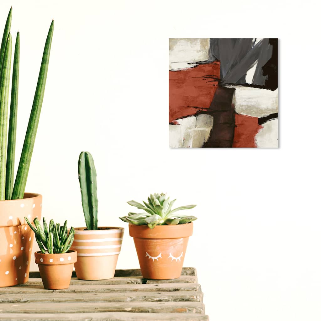 Wynwood Studio Abstract Sai - Rubrum 1SN767 Red Bronze and Copper Modern & Contemporary Wall Art Canvas Print