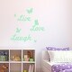 preview thumbnail 1 of 0, Walplus Peel and Stick Glow In The Dark Live Laugh Love Quote Wall Sticker Home Room Decor