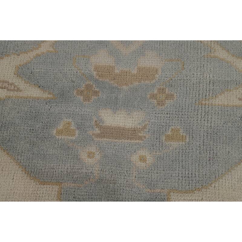 Floral Oushak Indian Area Rug Hand-Knotted Oriental Wool Carpet - 8'0" x 10'2"