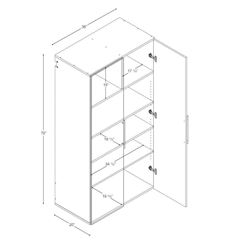 Prepac HangUps 3-piece 108-inch Storage Cabinet Set (E)