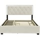 preview thumbnail 5 of 50, Button-Tufted Wingback Bed Velvet Frame Storage Platform Bed with 2 Drawers, Trundle Bed and Smart LED Light Bed Frame