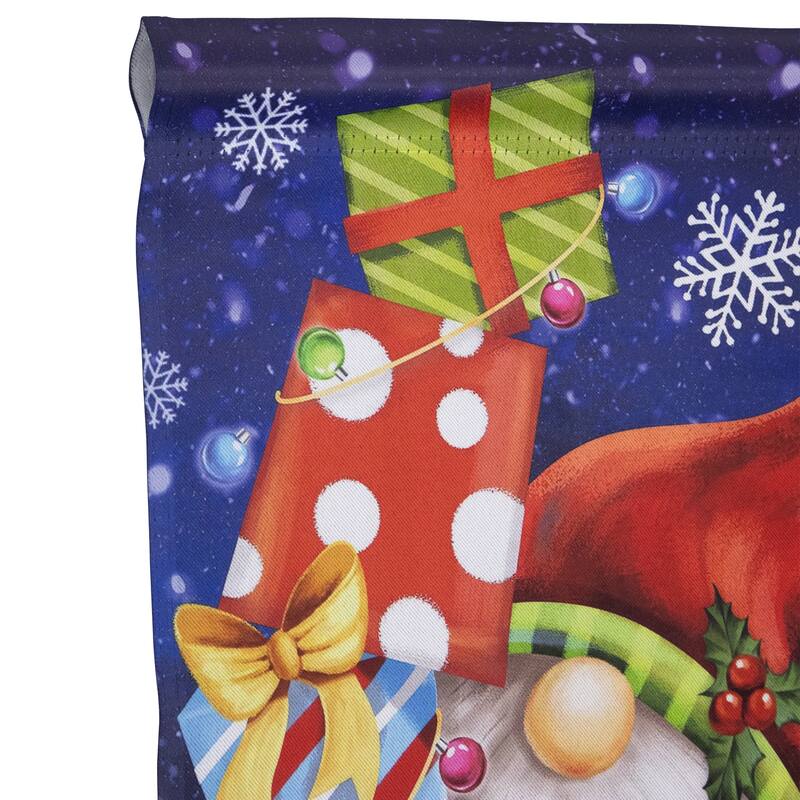 Santa Gnome Outdoor Christmas Garden Flag - 18" x 12.5" - 18" x 12.5"