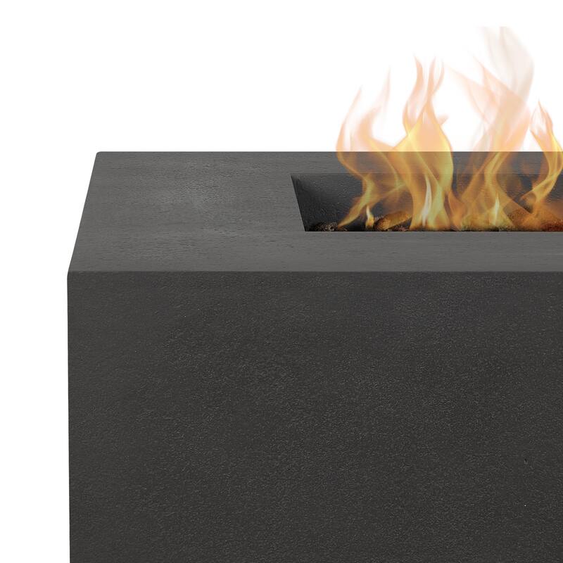 Emery 42.5" Square Propane Fire Table in Carbon