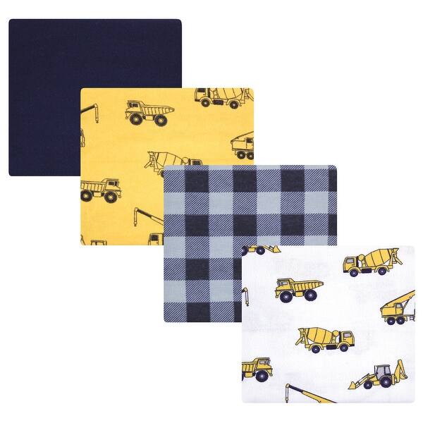 slide 1 of 1, Hudson Baby Infant Boy Cotton Flannel Receiving Blankets, Construction, One Size - Construction - One Size One Size - Construction