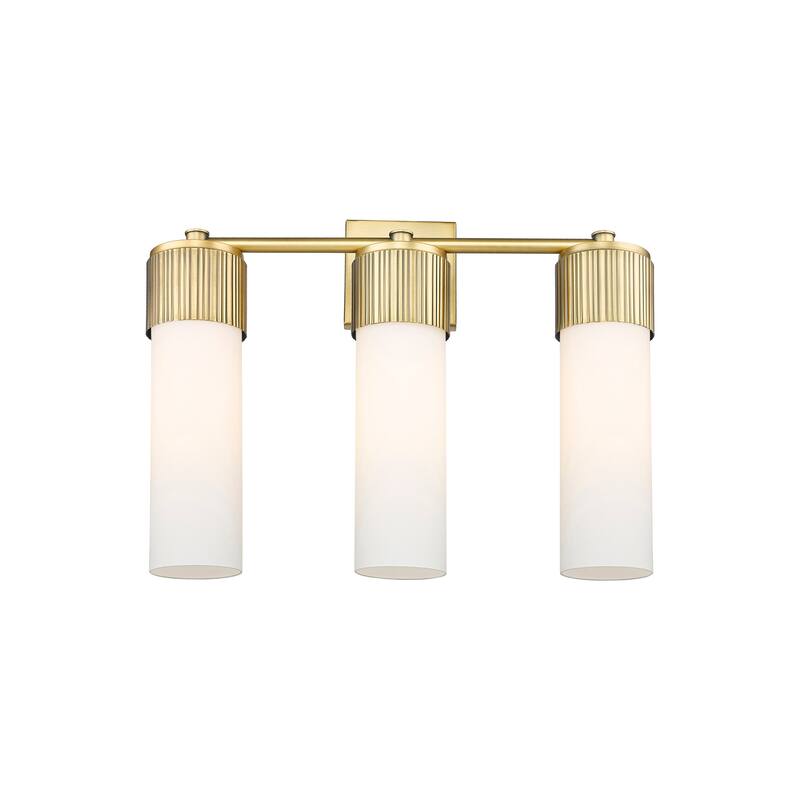Innovations Lighting 428-3W-16-21 Bolivar Vanity Bolivar 3 Light 21" - Brushed Brass / Matte White