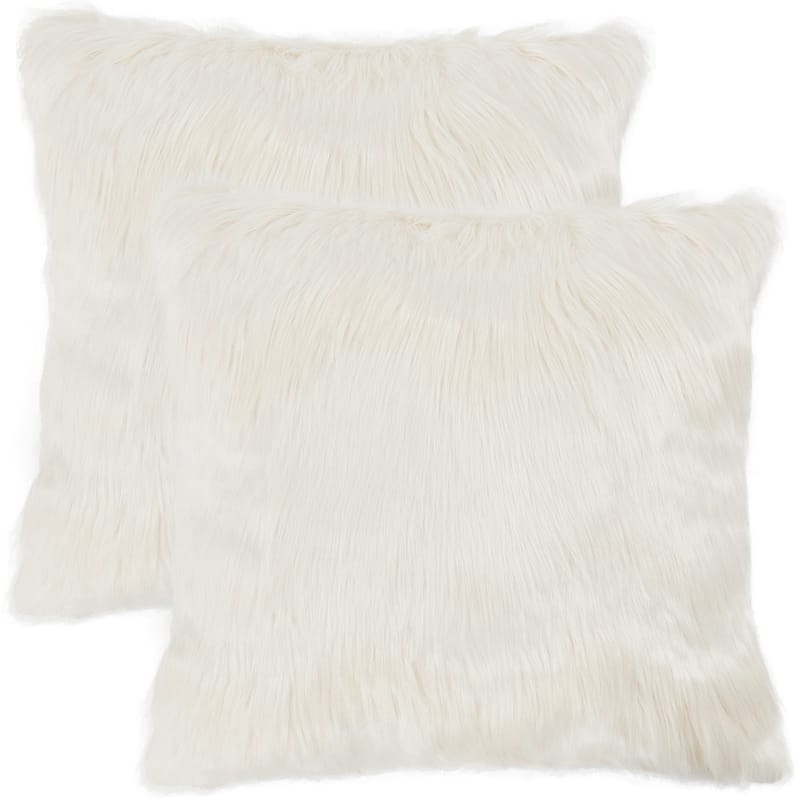Chevron Shaggy Lamb FauxFur Pillow Cover (Set of 2), NO INSERT