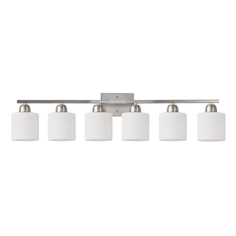 6-Light Brushed Nickel Vanity Light(No Bulbs Included) - Chrome