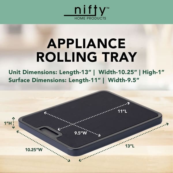 Nifty Solutions Black Small Appliance Rolling Tray Bed Bath & Beyond