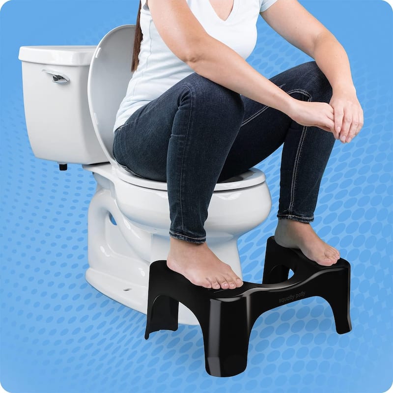 Squatty Potty The Original Bathroom Toilet Stool, 7 Inch Curve Lightweight with Sleek and Modern Design, Black