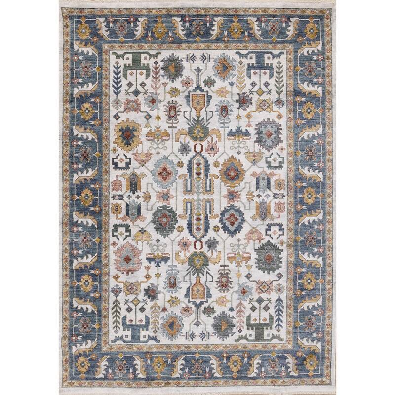 HomeRoots Medallion Modern Rectangle Area Rug - 5' X 8'