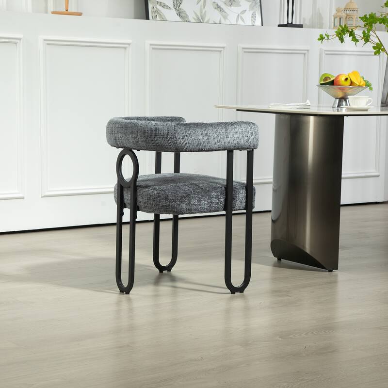 Fabric Upholstered Kitchen Side Dining Chair with Cushion, Backrest, Non Slip Feet for Dining Room Kitchen Living Room Bedroom