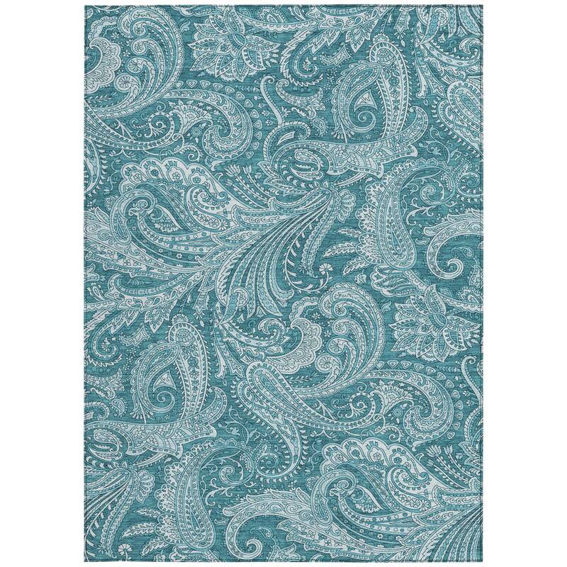 HomeRoots Paisley Transitional Rectangle Outdoor Rug