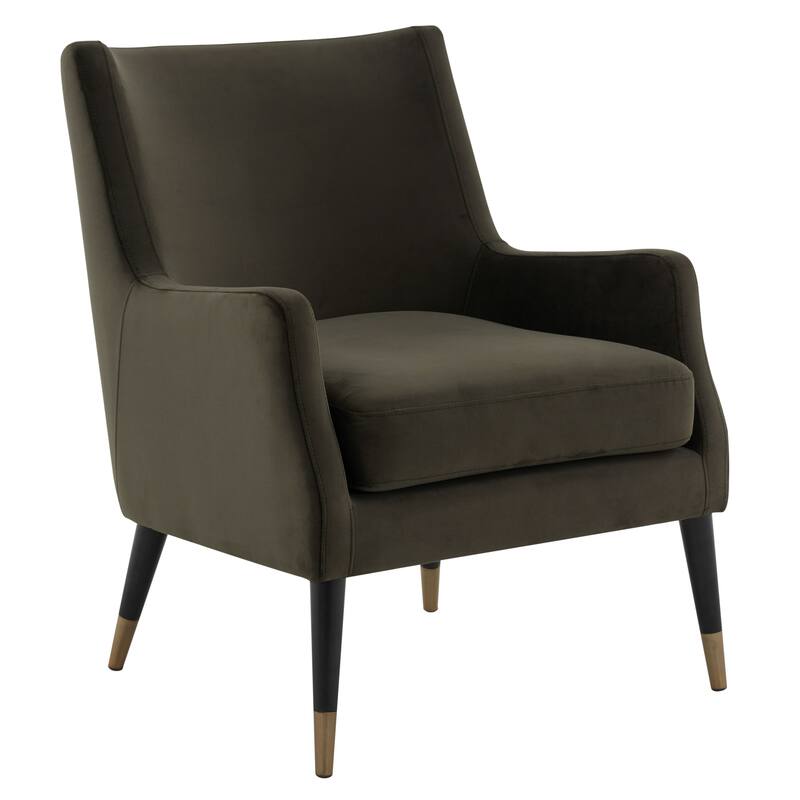 SAFAVIEH Couture Anjanette Velvet Arm Chair - 28" W x 29.9" D x 35.4" H - 28Wx30Dx35H