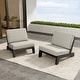 preview thumbnail 59 of 136, Outdoor Teak Wood Waterproof Armless Chair Loveseat with Cushions