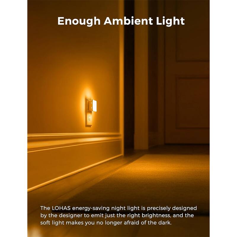 LED Night Lights Plug into Wall 2-Pack