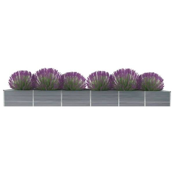 vidaXL Garden Raised Bed Galvanized Steel 189