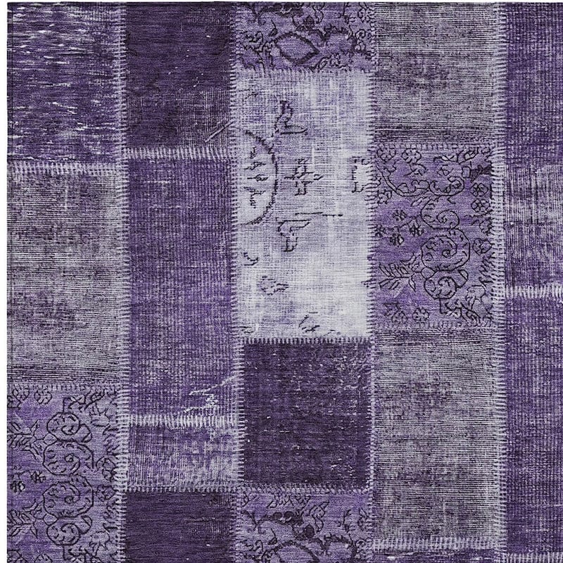 HomeRoots Patchwork Traditional Rectangle Outdoor Rug