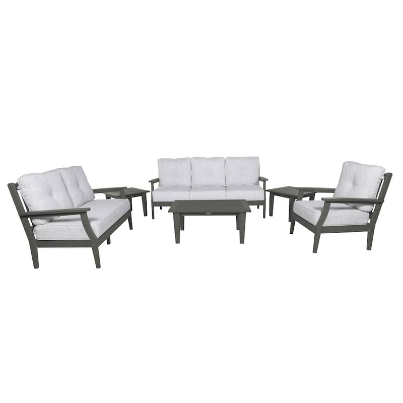 HIGHWOOD Lehigh 6-Piece Grand Deep Seating Set - Lively Parchment