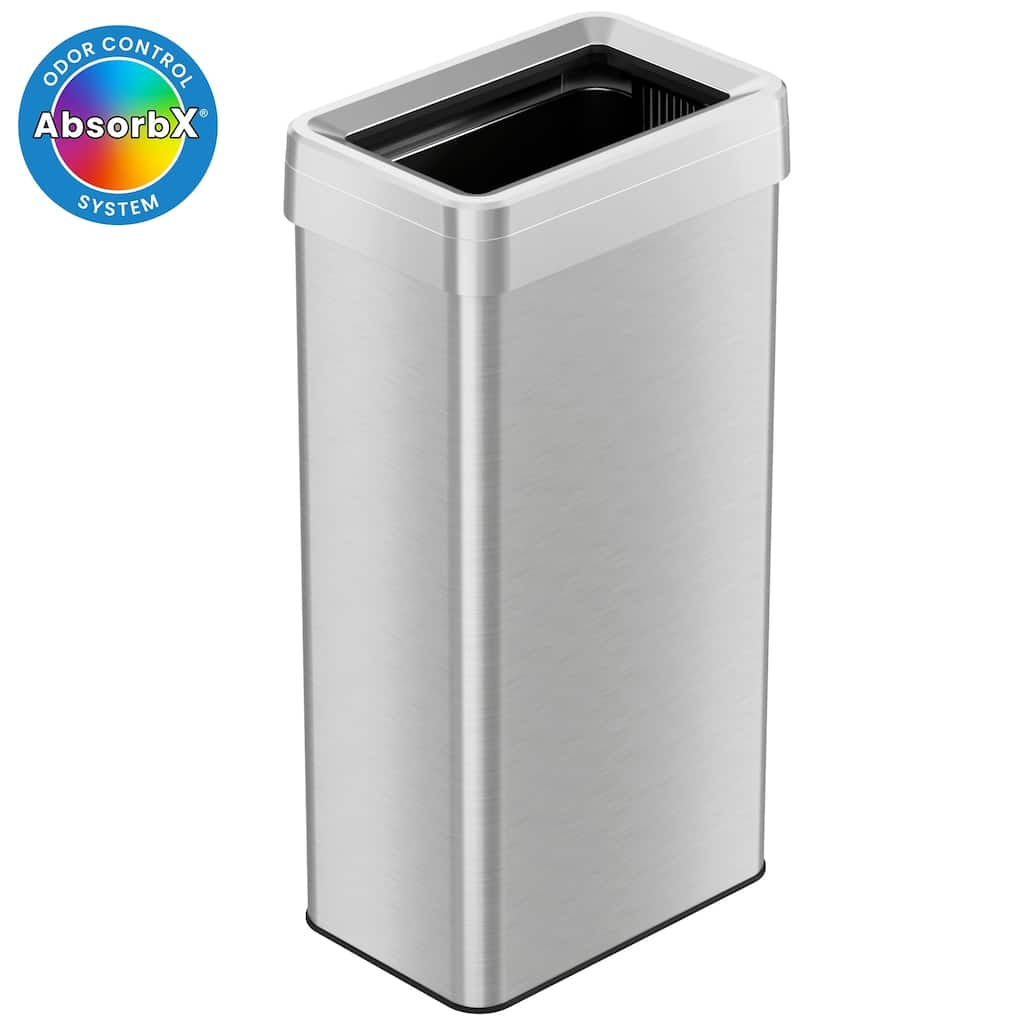 iTouchless 21 Gal Stainless Steel Rectangular Open Top Trash Can