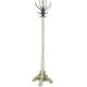 preview thumbnail 14 of 16, Gray Wood Vintage Style 12 Hook Scroll Coat Rack with Black Metal Hooks