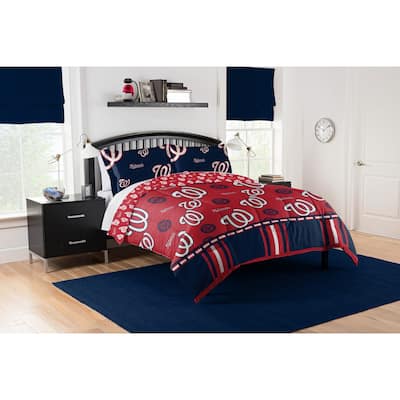 MLB Washington Nationals Rotary 5-piece Queen Bed In a Bag Set