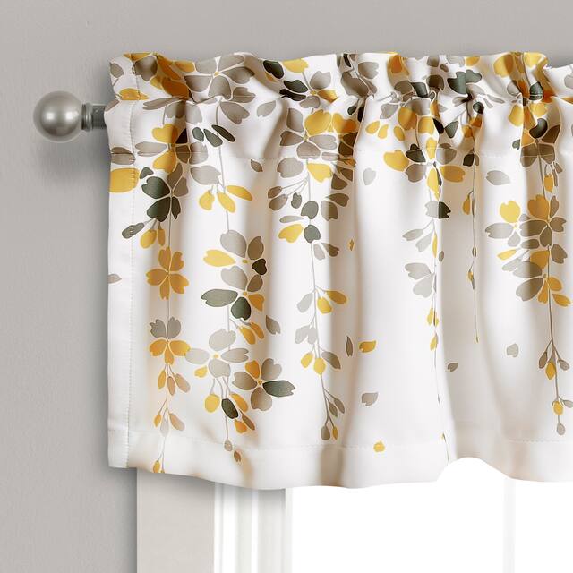 Lush Decor Weeping Flower Room Darkening Window Curtain Valance - 52x18