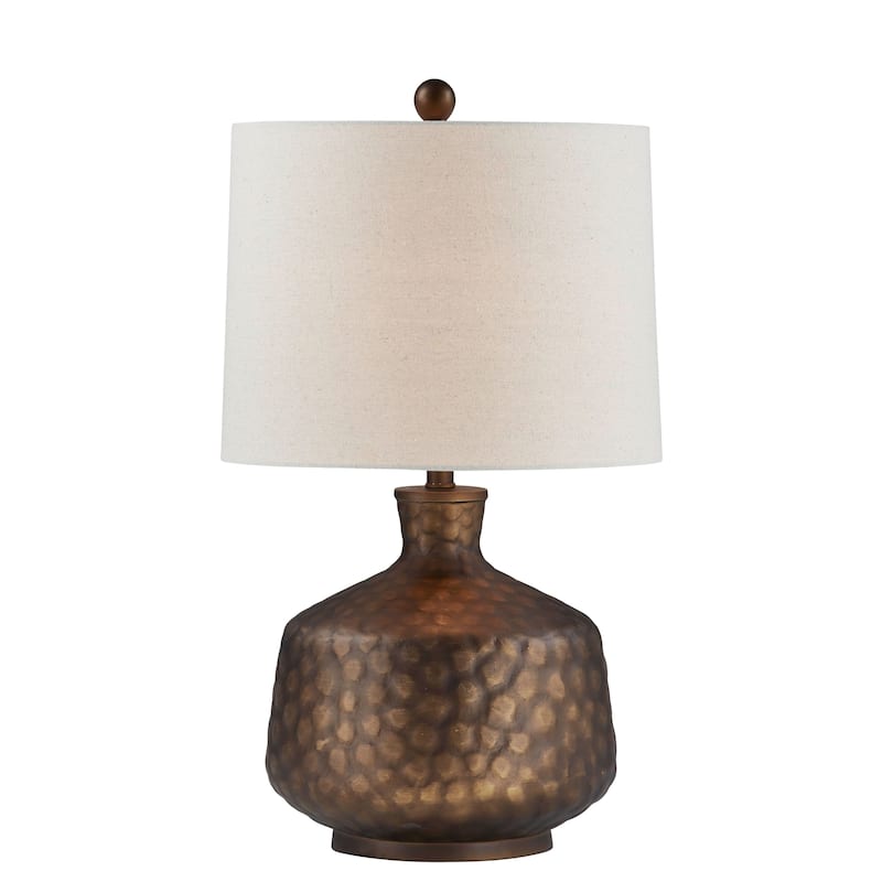 Muir 28" Table Lamp with Linen Shade, Bronze (Set of 2)