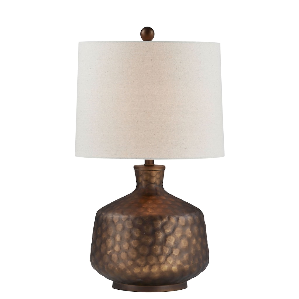 Muir 28" Table Lamp with Linen Shade, Bronze (Set of 2)