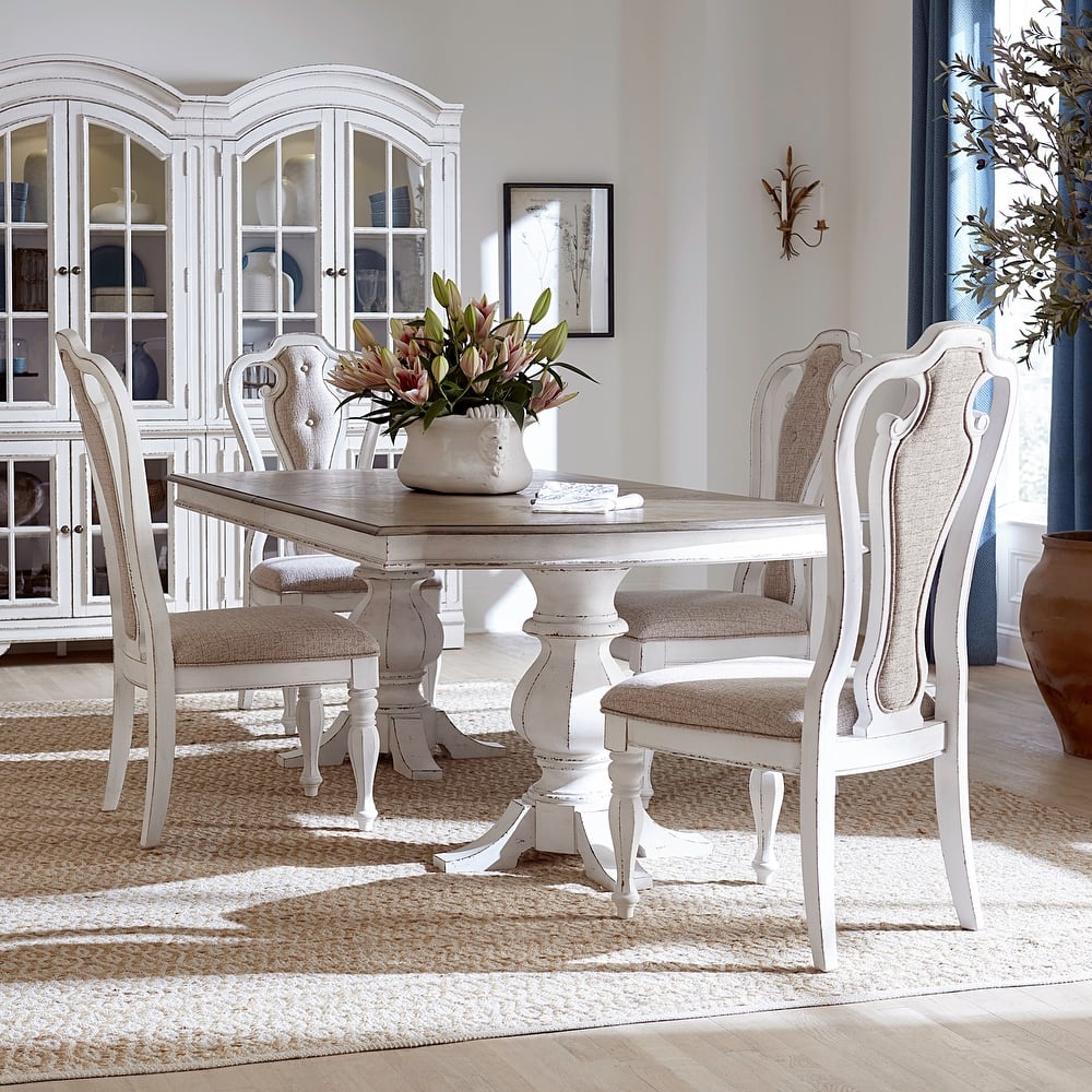 Liberty Furniture Magnolia Manor Double Pedestal Table and Chairs Dining Sets- Various Options