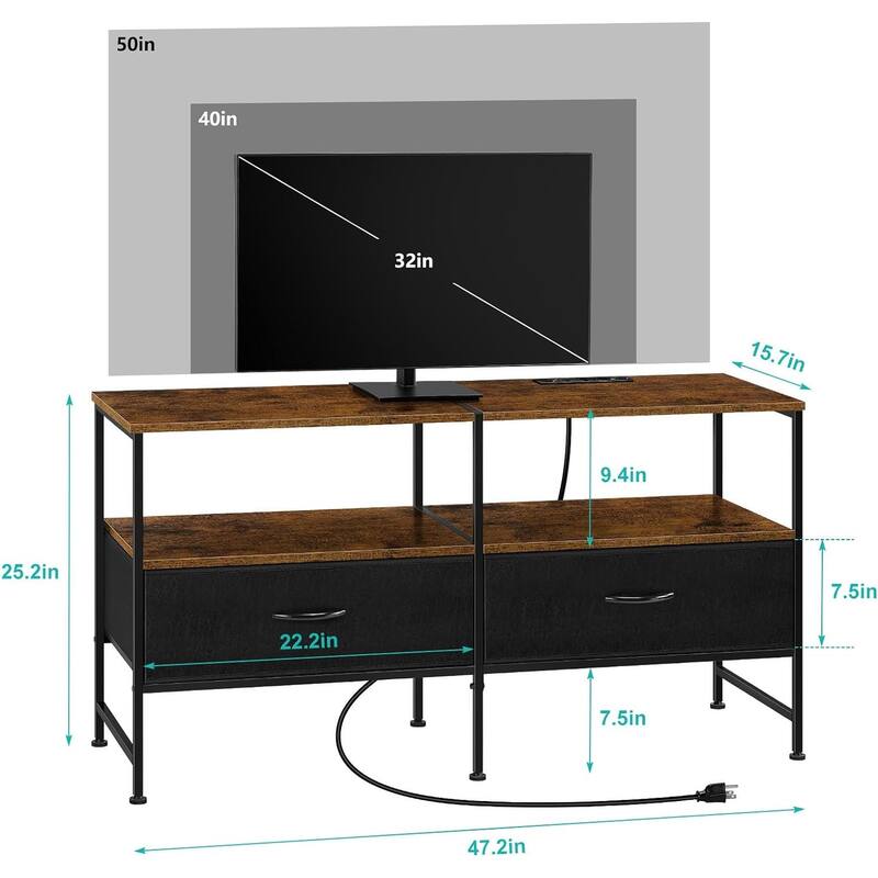 TV Stand with Charge Station