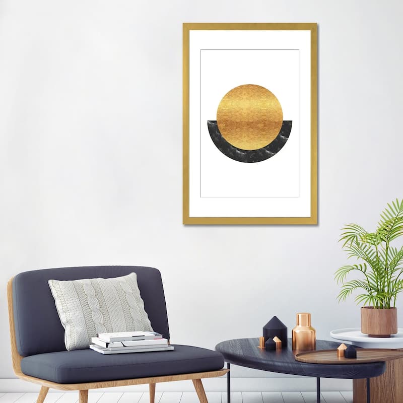 iCanvas "New Gold Sun Rising Abstract" by Nordic Print Studio