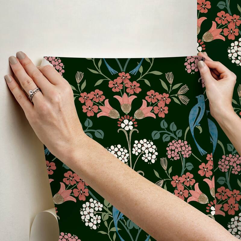 NuWallpaper Green Meadow Song Peel and Stick Wallpaper