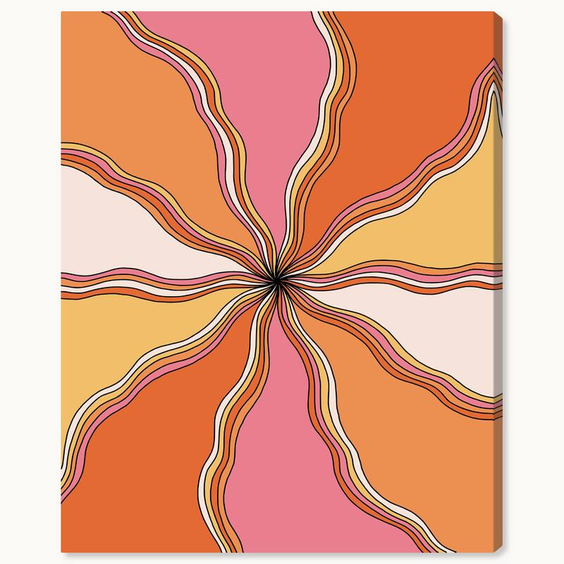 Wynwood Studio Canvas Abstract Slices of my Cake Orange Modern & Contemporary Wall Art Canvas Print