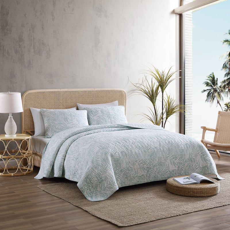 Tommy Bahama Palmday Cotton Reversible Quilt Set